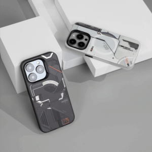Benks Magnetic Mecha Series dėklas skirtas Apple iPhone 15 Pro baltos spalvos - Image 3