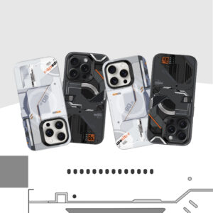 Benks Dėklas Magnetic Mecha Series skirtas Apple iPhone 14 Pro baltos spalvos - Image 3