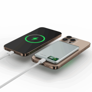 Blavec Power Bank 10000mAh BJ-03 Slim 13,5mm - Type C - 22,5W magnetic Magsafe 3 in 1 (PBBJ03-MC10G) pilkos spalvos - Image 8