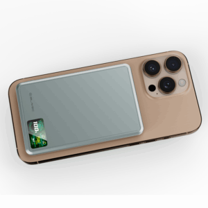 Blavec Power Bank 5000mAh BJ-03 Ultra Slim 7,8mm - Type C - 22,5W magnetic Magsafe 3 in 1 (PBBJ03-MC5G) pilkos spalvos - Image 4