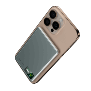 Blavec Power Bank 5000mAh BJ-03 Ultra Slim 7,8mm - Type C - 22,5W magnetic Magsafe 3 in 1 (PBBJ03-MC5G) pilkos spalvos - Image 5