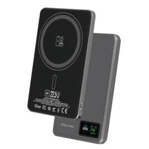 Blavec Power Bank 5000mAh BJ-03 Ultra Slim 7,8mm - Type C - 22,5W magnetic Magsafe 3 in 1 (PBBJ03-MC5G) pilkos spalvos - Image 2