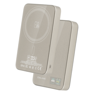 Blavec Power Bank 10000mAh BJ-04 Slim 13,5mm - Type C - 22,5W magnetic Magsafe 3 in 1 (PBBJ04-MC10GD) aukso spalvos - Image 2