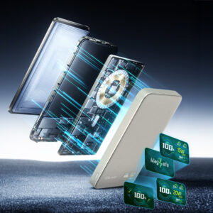 Blavec Power Bank 5000mAh BJ-04 Ultra Slim 7,8mm - Type C - 22,5W magnetic Magsafe 3 in 1 (PBBJ04-MC5GD) aukso spalvos - Image 4