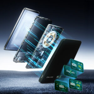 Blavec Power Bank 5000mAh BJ-04 Ultra Slim 7,8mm - Type C - 22,5W magnetic Magsafe 3 in 1 (PBBJ04-MC5B) juodos spalvos - Image 4