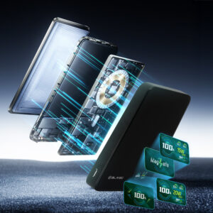 Blavec Power Bank 10000mAh BJ-04 Slim 13,5mm - Type C - 22,5W magnetic Magsafe 3 in 1 (PBBJ04-MC10B) juodos spalvos - Image 4