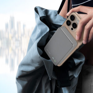 Blavec Power Bank 10000mAh BJ-04 Slim 13,5mm - Type C - 22,5W magnetic Magsafe 3 in 1 (PBBJ04-MC10G) pilkos spalvos - Image 5