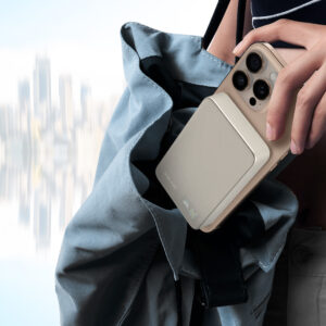 Blavec Power Bank 10000mAh BJ-04 Slim 13,5mm - Type C - 22,5W magnetic Magsafe 3 in 1 (PBBJ04-MC10GD) aukso spalvos - Image 5