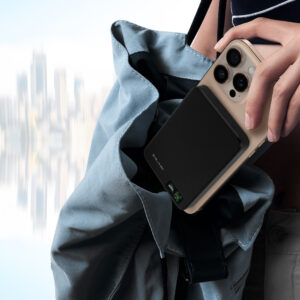 Blavec Power Bank 5000mAh BJ-04 Ultra Slim 7,8mm - Type C - 22,5W magnetic Magsafe 3 in 1 (PBBJ04-MC5B) juodos spalvos - Image 5