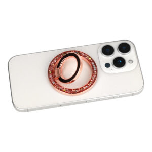 Telefono laikiklis žiedas BLING W114 - rožinio aukso spalvos - Image 2