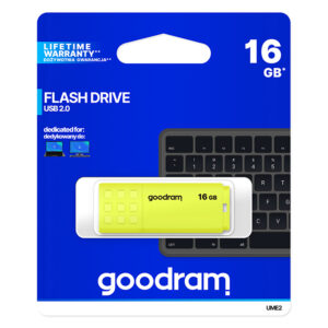 Pendrive GOODRAM UME2 -  16GB USB 2.0 geltonos spalvos - Image 5