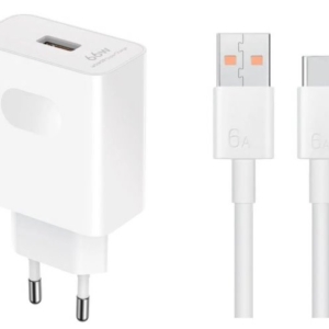 HN-110600E00 Honor Original kelioninis įkroviklis 66W + USB-C kabelis baltos spalvos
