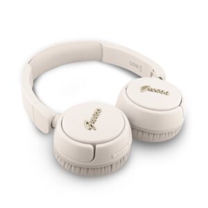 Guess Script Metal Logo belaidės ausinės gelsvos