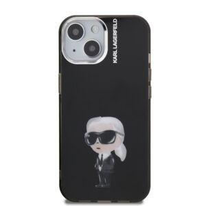 Karl Lagerfeld IML Aquarelle Karl dėklas Apple iPhone 15 juodos spalvos - Image 2