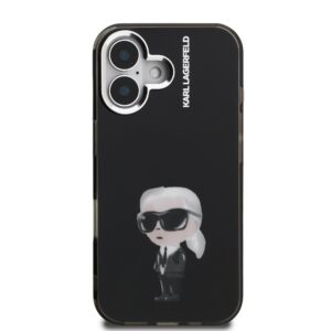 Karl Lagerfeld IML Aquarelle Karl dėklas Apple iPhone 16 juodos spalvos - Image 2