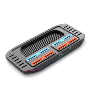 iPega SW2210 Multifunctional Charging RGB Stand for Nintendo Switch 2 juodos spalvos