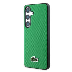 Lacoste Iconic Petit Pique Woven Logo MagSafe dėklas skirtas Samsung Galaxy S25 žalios spalvos - Image 1