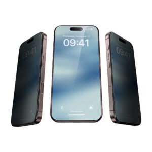 Benks apsauginis stiklas Ultra Shield Privacy (FK65) skirtas Apple iPhone 16 Pro juodos spalvos (Thin Edge) - Image 1