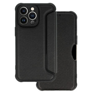 Dėklas Razor Carbon Book skirtas Apple iPhone 13 Pro Max juodos spalvos - Image 1