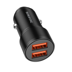 Borofone automobilinis įkroviklis BZ19 Wisdom - 2xUSB - 12W juodos spalvos - Image 1