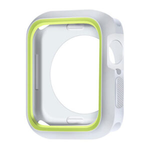 Dėklas skirtas Apple Watch 45mm Silicone juodos ir žalios spalvos - Image 1