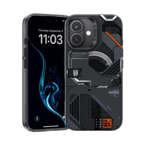 Benks Magnetic Mecha Series dėklas skirtas Apple iPhone 16 Plus juodos spalvos