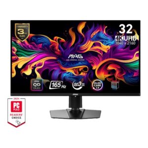 Monitorius MSI MAG 321UP QD-OLED 31.5" / UHD / 165Hz / 0,03ms (GTG) / juodos spalvos - reguliuojamas stovas