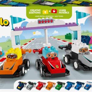 Konstruktorius LEGO® DUPLO Town F1®Team Race Cars
