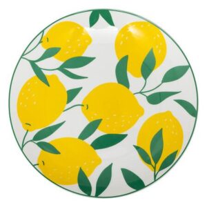 Lėkštė pietų, Ø 26.5 cm, balta/geltona/žalia - Image 1