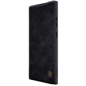 Nillkin Qin Leather Pro dėklas skirtas Samsung Galaxy S23 Ultra dėklas su Flip Camera dėklas juodos spalvos - Image 6