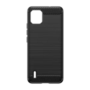 Carbon silikoninis dėklas skirtas Nokia C110 - juodos spalvos - Image 3