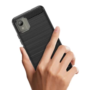 Carbon silikoninis dėklas skirtas Nokia C110 - juodos spalvos - Image 5