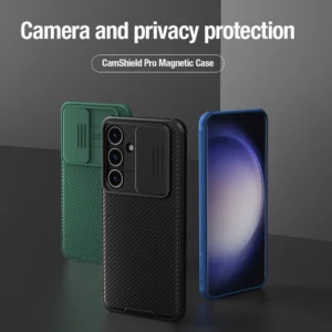 Nillkin CamShield Pro armored case su camera cover skirtas Samsung Galaxy S24 - žalios spalvos - Image 7