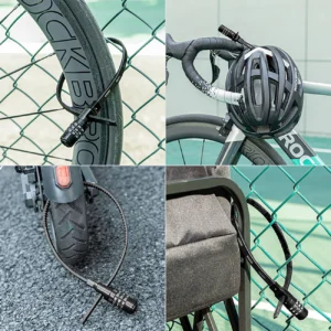 Rockbros 3240001001 bicycle lock for 0.5 m combination - juodos spalvos - Image 5