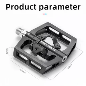 Rockbros PD15-BK Aluminum Alloy Bicycle Pedal Set - juodos spalvos - Image 4
