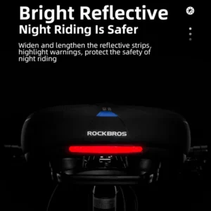 Rockbros AQ-6090B bicycle saddle - juodos spalvos and blue - Image 4