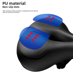 Rockbros AQ-6090B bicycle saddle - juodos spalvos and blue - Image 6