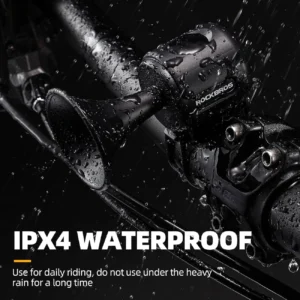 Rockbros 34210002001 electronic bicycle bell - juodos spalvos - Image 5