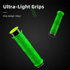 Rockbros 40720007005 bicycle grips with reflector - green - Image 3
