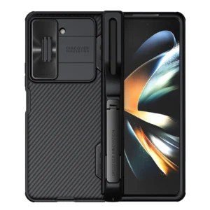 Nillkin CamShield Fold dėklas skirtas Samsung Galaxy Z Fold 5 su additional stylus holder - juodos spalvos