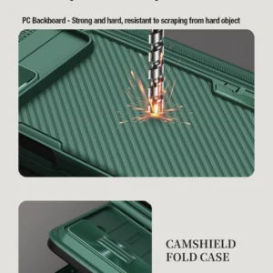 Nillkin CamShield Fold dėklas skirtas Samsung Galaxy Z Fold 5 su additional stylus holder - juodos spalvos - Image 7