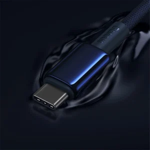 Baseus Tungsten Gold USB-C / USB-C 100W 2m kabelis - mėlynos spalvos - Image 7