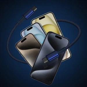 Baseus Tungsten Gold USB-C / USB-C 100W 2m kabelis - mėlynos spalvos - Image 9