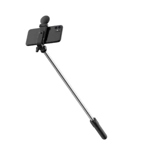 Asmenukių lazda WH1YXS telescopic tripod 1m with round lamp and phone holder - juodos spalvos - Image 6
