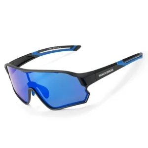 Rockbros 14110009001 polarized dviratininko akiniai vaikams 8-14 metų amžiaus - juodos spalvos and blue