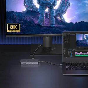 HUB Ugreen CM681 15978 13in1 USB-C - 2x USB-A 3.2 / 2x USB-A 3.0 / USB-C 3.2 / 2x HDMI / DisplayPort / RJ45 / SD and TF / AUX / USB-C PD - Image 4