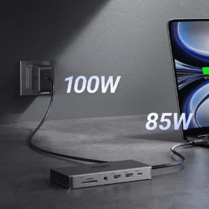 HUB Ugreen CM681 15978 13in1 USB-C - 2x USB-A 3.2 / 2x USB-A 3.0 / USB-C 3.2 / 2x HDMI / DisplayPort / RJ45 / SD and TF / AUX / USB-C PD - Image 6