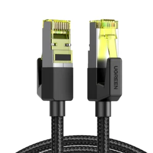 Ugreen NW150 80421 Ethernet RJ45 Cat 7 10Gbps Kabelis 1m - juodos spalvos - Image 1