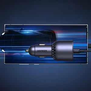 Ugreen EC705 automobilinis įkroviklis 130W 2x USB-C 1x USB-A - pilkos spalvos - Image 7