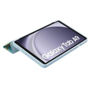 Tech-Protect Smartdėklas skirtas Samsung Galaxy Tab A9 8.7" X110 / X115 - mėlynos spalvos su sakura flowers - Image 2